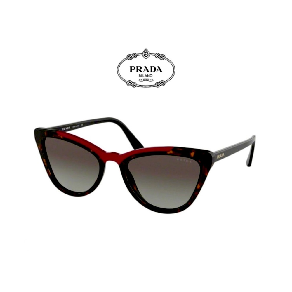 Prada Retro Catwalk Sunglasses Havana Red with Gold Accents- NIB *SOLD OUT*